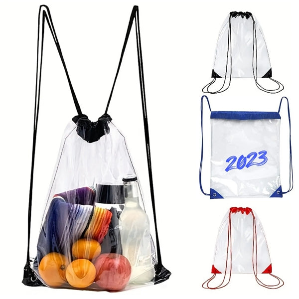 Clear PVC Drawstring Bag