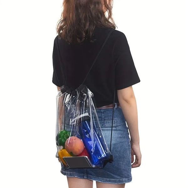 Clear PVC Drawstring Bag