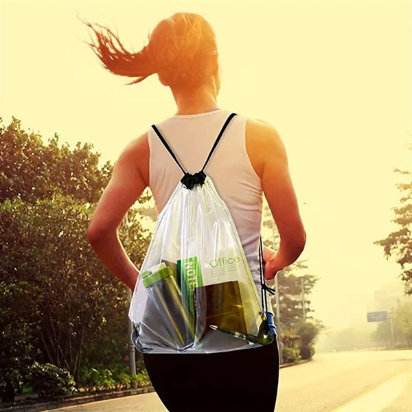 Clear PVC Drawstring Bag