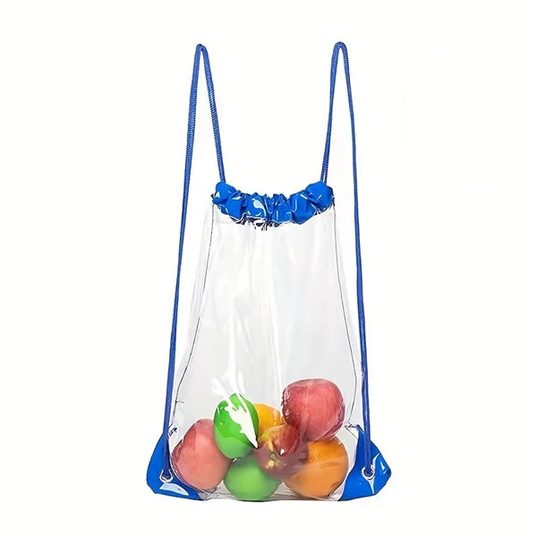 Clear PVC Drawstring Bag