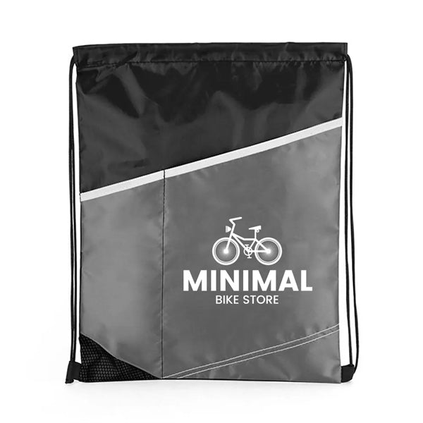 Contrast Polyester Cinch Bag