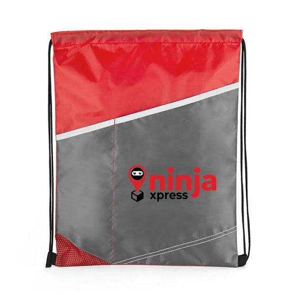 Contrast Polyester Cinch Bag