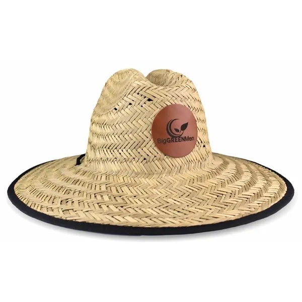 Domestic Straw Hat With Custom Patch
