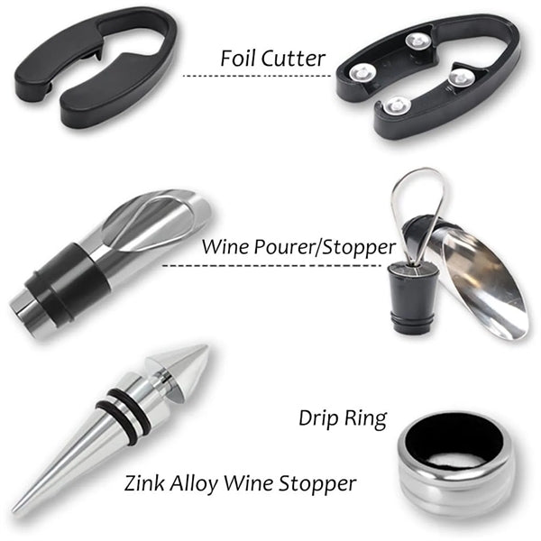 5pcs Wine Tool Set with Bottle Shaped Case
