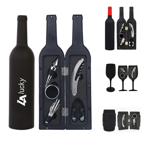 5pcs Wine Tool Set with Bottle Shaped Case