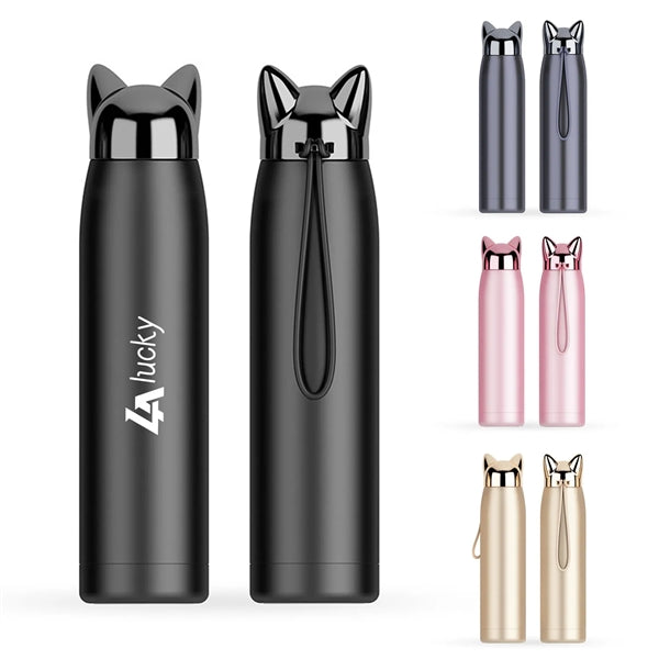 Cat Ear Thermo Insulated Water Bottle