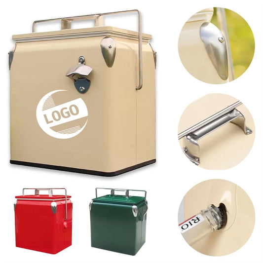 Large Capacity Outdoor Retro Picnic Insulated Cooler