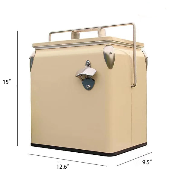 Large Capacity Outdoor Retro Picnic Insulated Cooler