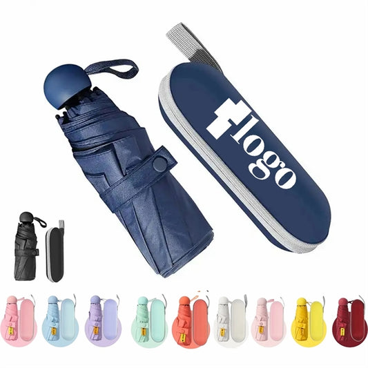 Small Mini Folding Compact Umbrella with Case