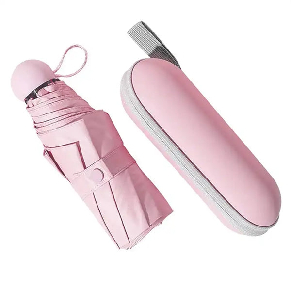 Small Mini Folding Compact Umbrella with Case