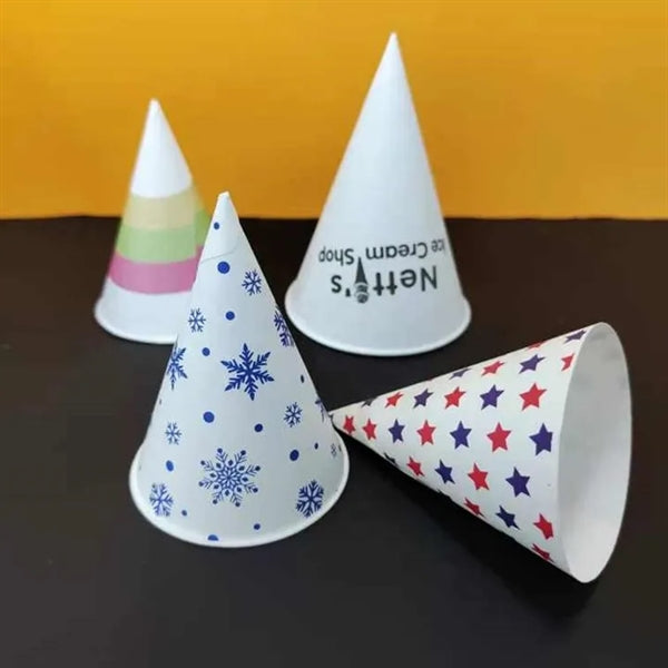3.7oz Hotel Airport Office Disposable Paper Cone Cup