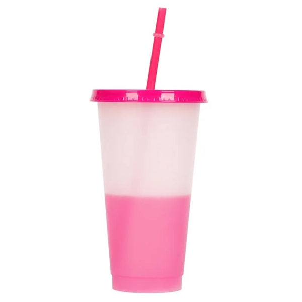 24oz Color Changing Cup with Lid & Straw