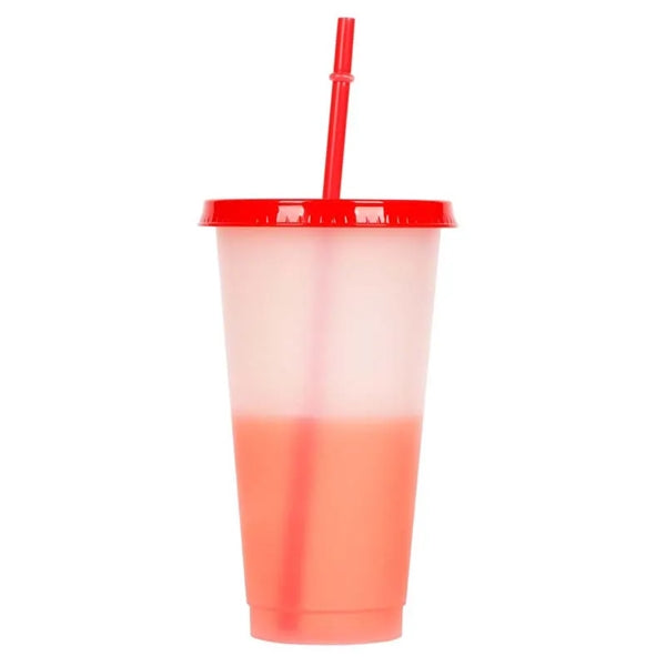24oz Color Changing Cup with Lid & Straw