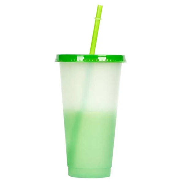 24oz Color Changing Cup with Lid & Straw