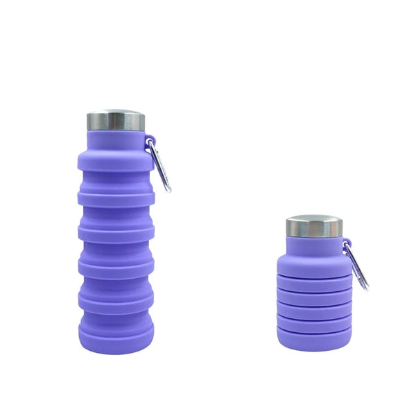 16.5Oz Can-Shaped Collapsible Sports Silicone Water Bottle