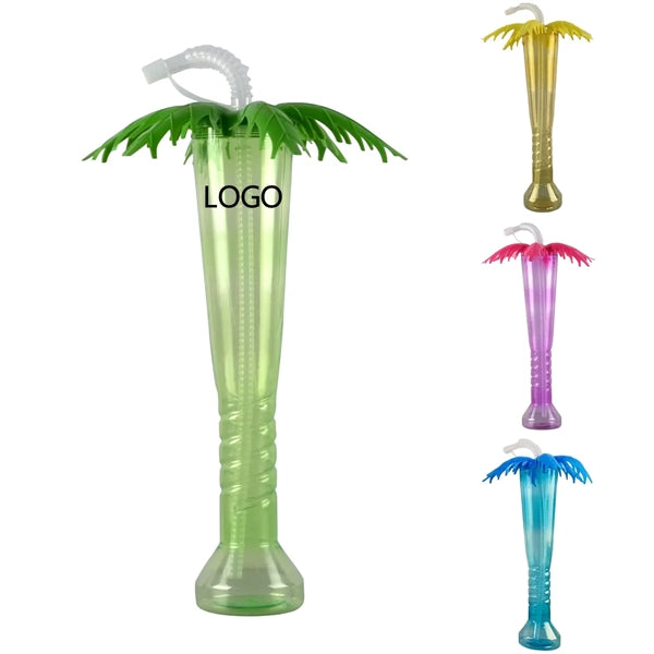 16oz Palm Tree Plastic Yard Glasses