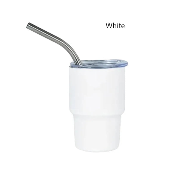 2 Oz Stainless Steel Cup With Lid And Straw