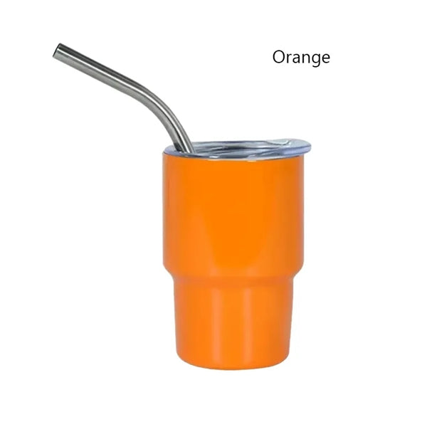 2 Oz Stainless Steel Cup With Lid And Straw