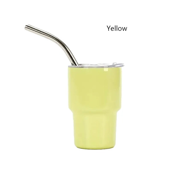 2 Oz Stainless Steel Cup With Lid And Straw
