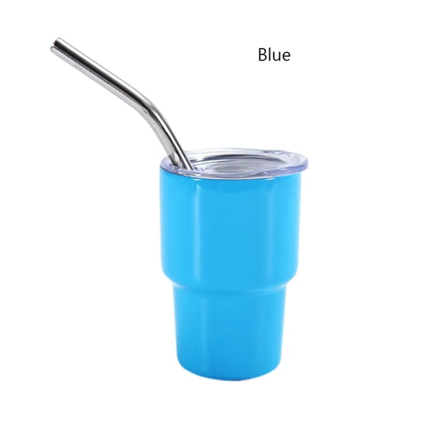 2 Oz Stainless Steel Cup With Lid And Straw