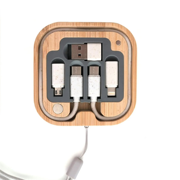 Eco Wheat Straw 5 in 1 Charging Cable Kit