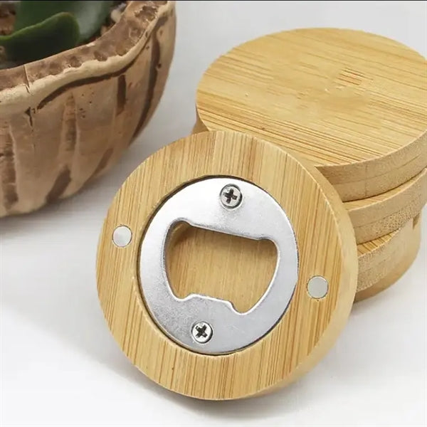 Wooden Bottle Opener With Fridge Magnet