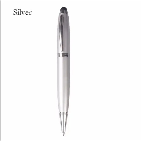 3 In 1 Crystal Ballpoint Pen USB Drive And Stylus-1Gb