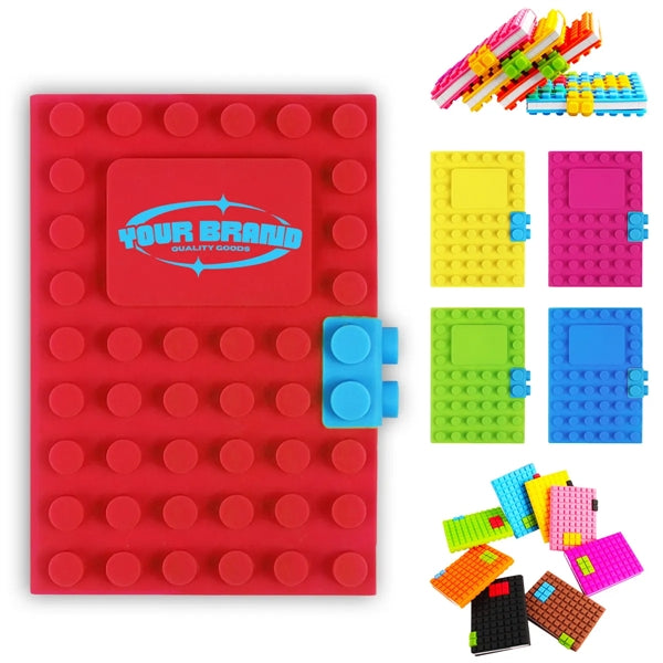 Creative Building Block Silicone Student Notebook