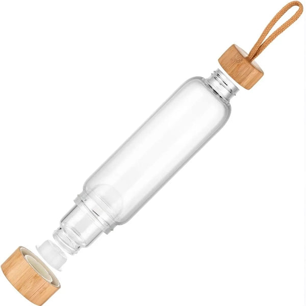 Quartz Crystal Glass Water Bottle