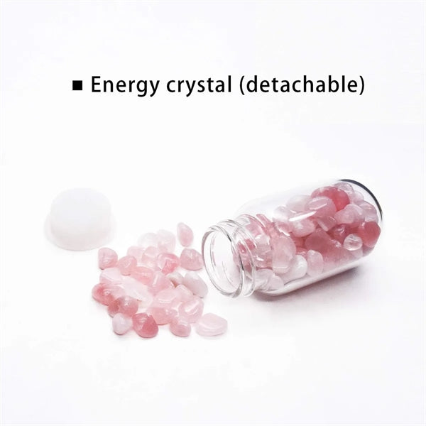 Quartz Crystal Glass Water Bottle