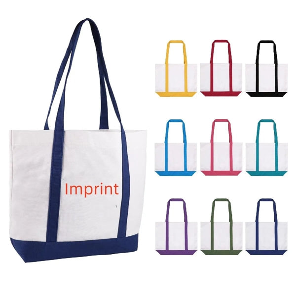 12 OZ Cotton Canvas Boat Tote Bag