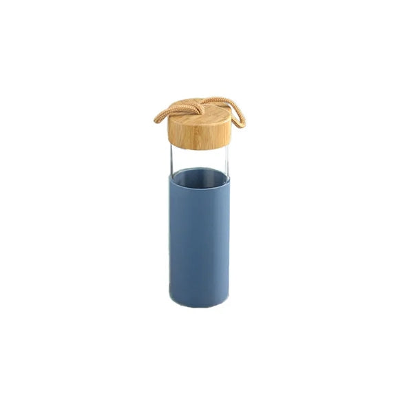20oz Glass Bottles with Bamboo Lid Silicone Sleeve