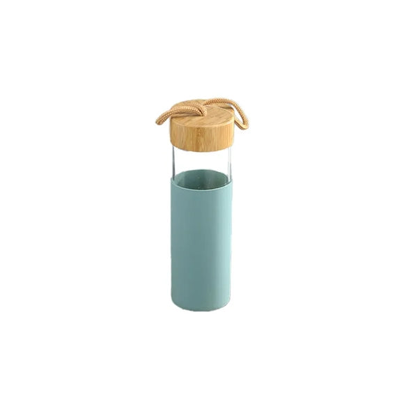 20oz Glass Bottles with Bamboo Lid Silicone Sleeve