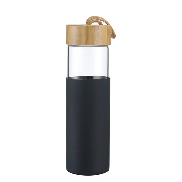 20oz Glass Bottles with Strap Lid Silicone Sleeve
