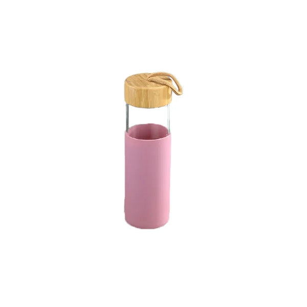 20oz Glass Bottles with Strap Lid Silicone Sleeve