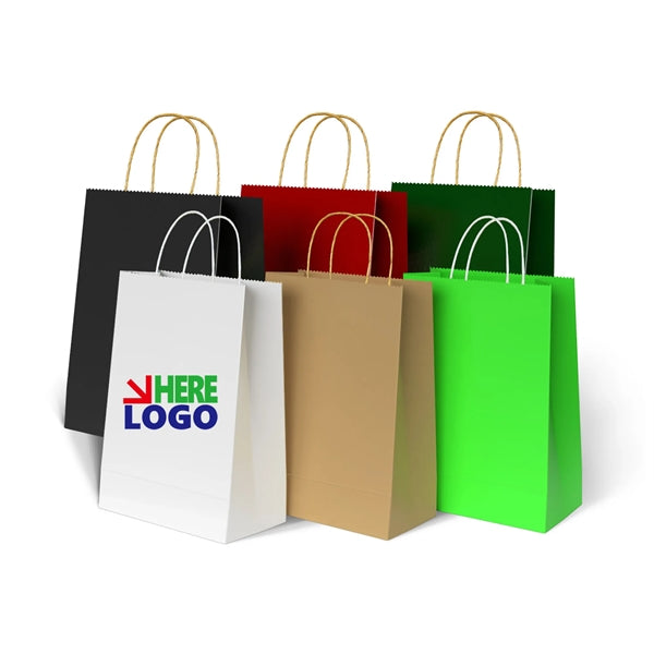 Full Color Printing Kraft Bags With Handles