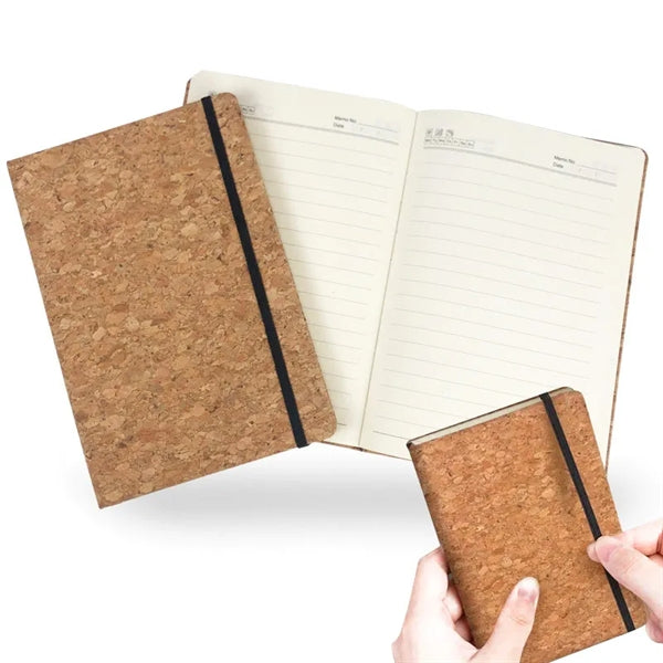 A5 Eco-friendly Cork Notebook with Elastic Band