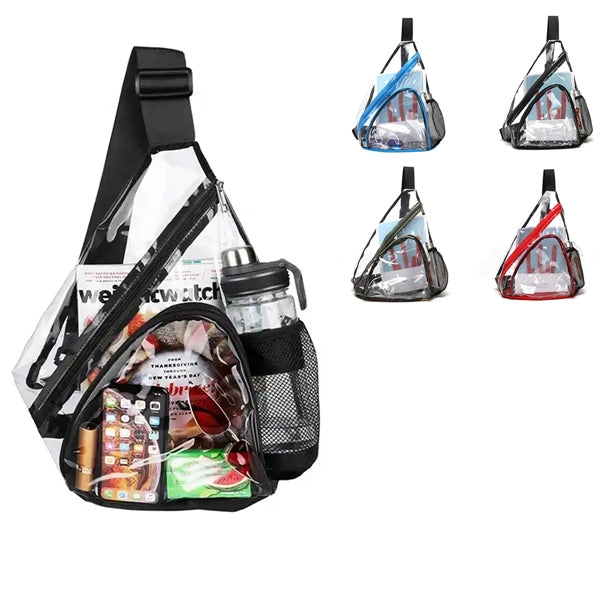 Transparent Shoulder Crossbody Backpack Chest Casual Daypack