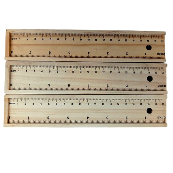 12 Colouring Pencils & Sharpener In Ruler Box