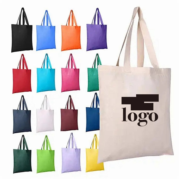 Recycle Plain Canvas Tote Shopping Bags With Zipper