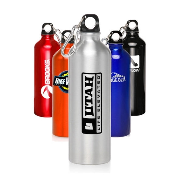 Aluminum Water Bottle with Carabiner - 25 Oz.