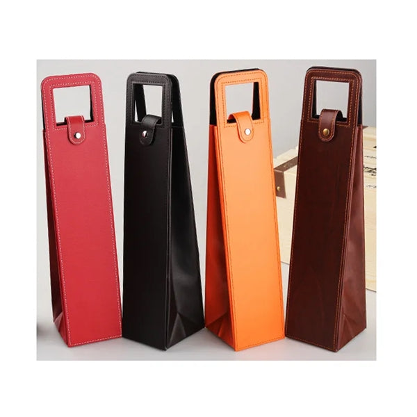 PU Leather Wine Bags