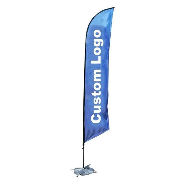 Knife Flag Set with Poles, Ground Stake, and Water Bag