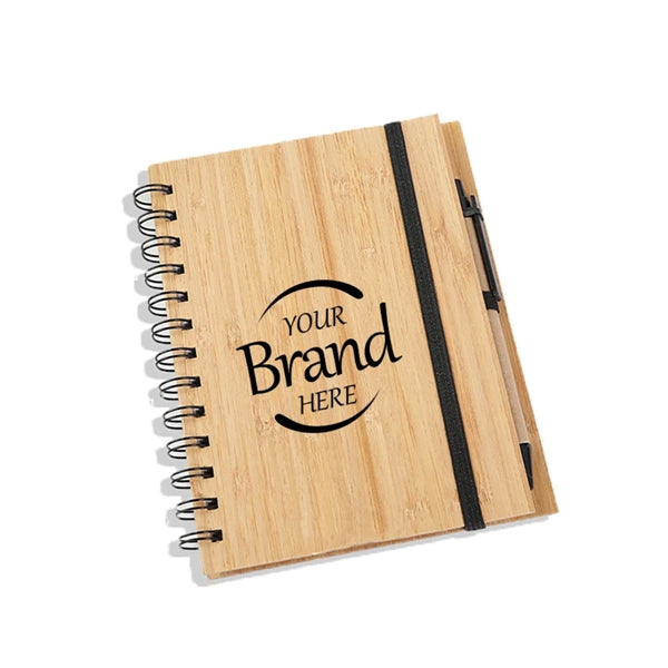 Bamboo Hardcover Notebook with Pen