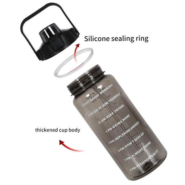 67oz Bouncing Water Bottle With Time Maker