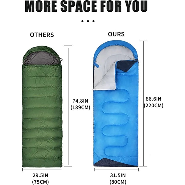 Lightweight Waterproof Backpacking Sleeping Bag for Adults