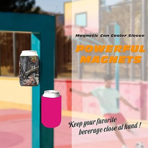 12 oz Collapsible Neoprene Magnetic Beer Can Cooler