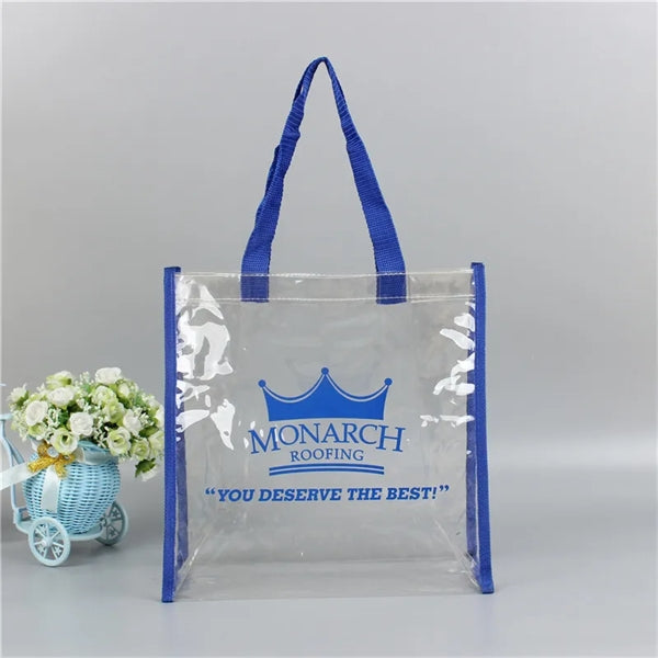 PVC Vinyl Clear Shopping Tote Stadium Bags