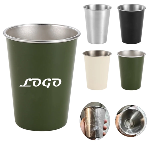 16 Oz. Camping Stainless Steel Pint Cup