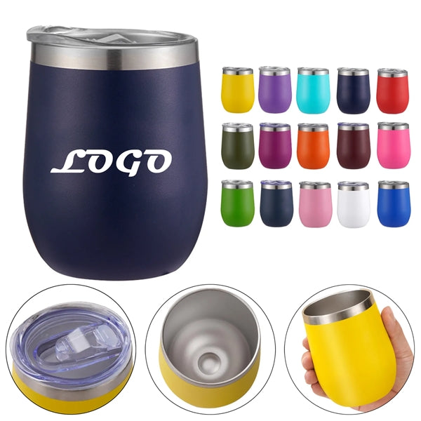 12 Oz Insulated Wine Stainless Steel Tumbler